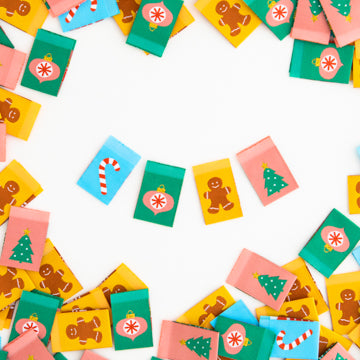 Christmas , Sarah Hearts 8 pc.| Woven Labels