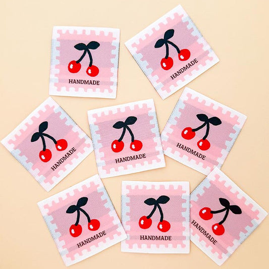 Cherry Pink Woven Labels, Minki Kim, Riley Blake| Notions and Gifts