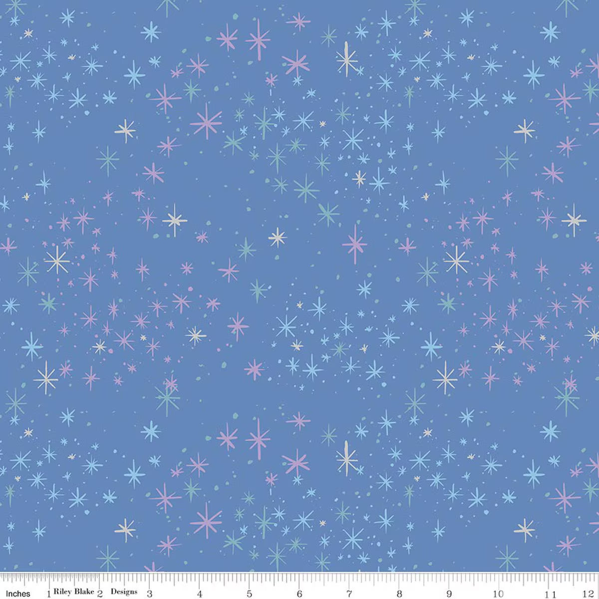 Wishes Magic Periwinkle Sparkle, Wishes, Jill Howarth, Riley Blake| Half Yard Listing