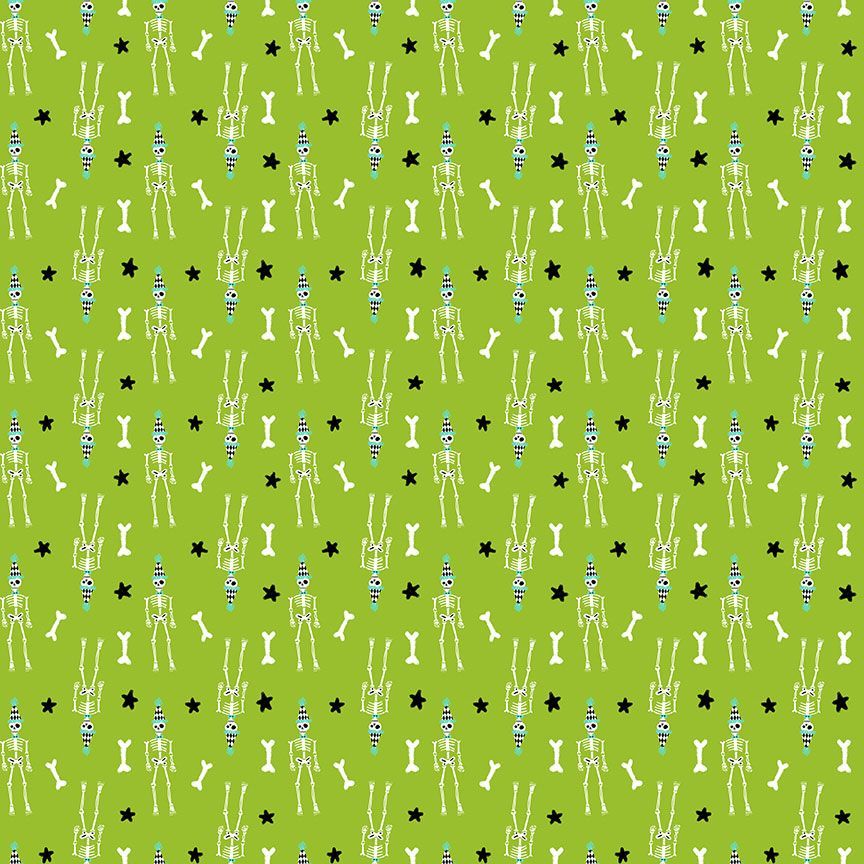 Skeletor in Citron , Costume Party,  Pammie Jane, Dear Stella | Half Yard Listing