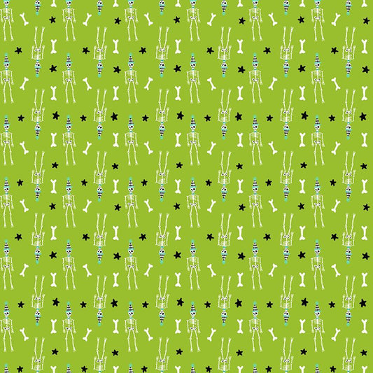 Skeletor in Citron , Costume Party,  Pammie Jane, Dear Stella | Half Yard Listing