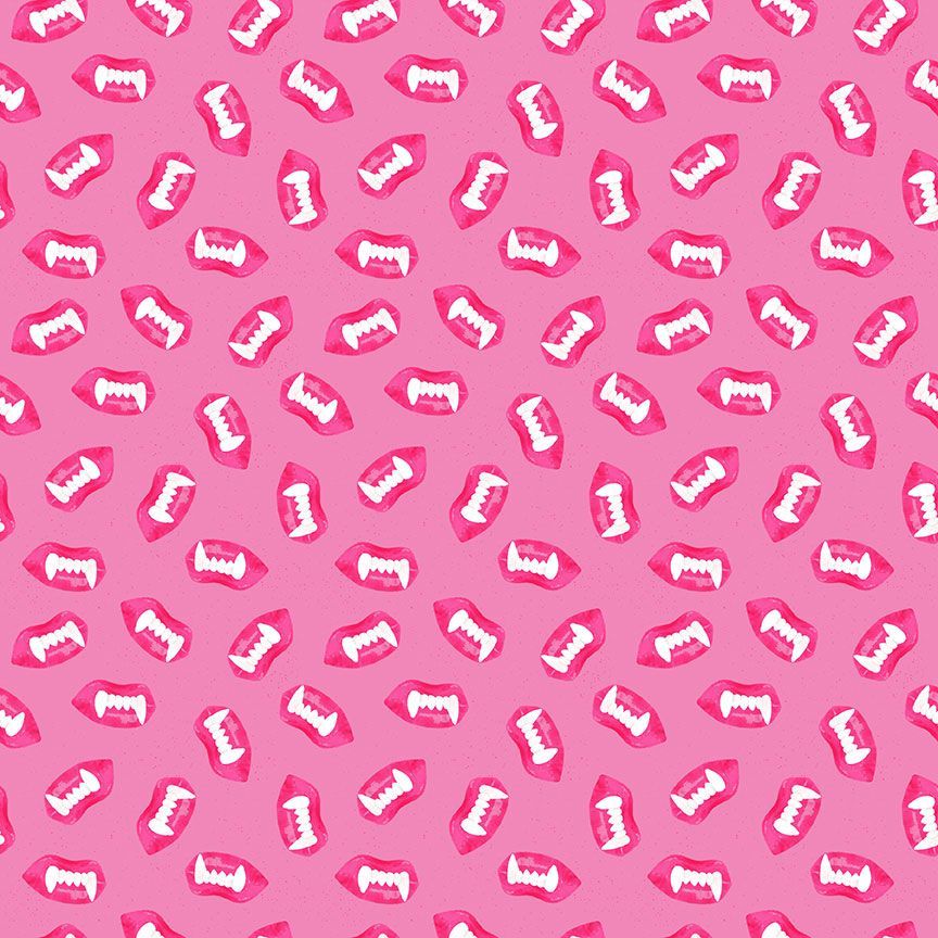 Wax Lips in Fuchsia, Costume Party,  Pammie Jane, Dear Stella | Half Yard Listing