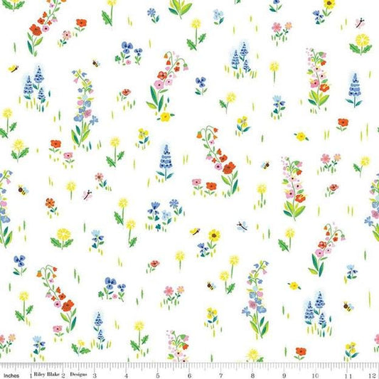 100 Aker Woods Picnic Meadow White, Riley Blake | Half Yard Listing