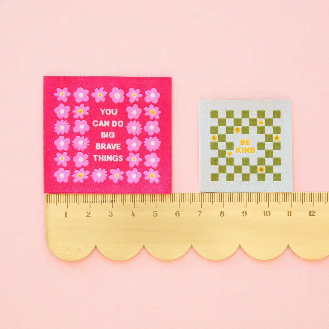 Joyful June , Sarah Hearts 4 pc.| Woven Labels