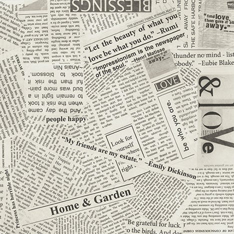 Newsprint in Spackle, 108" Wideback, Windham | Half Yard Listing