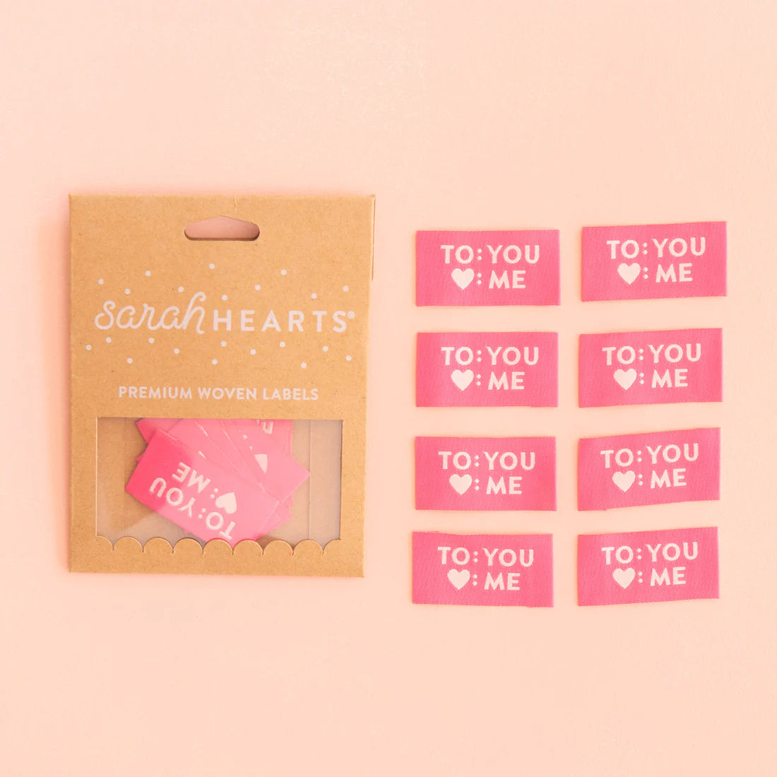 To: You, Love: Me, Sarah Hearts 8 pc.| Woven Labels