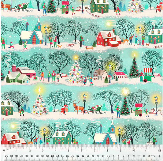 Christmas Village, Festive Village, Windham | Half Yard Listing